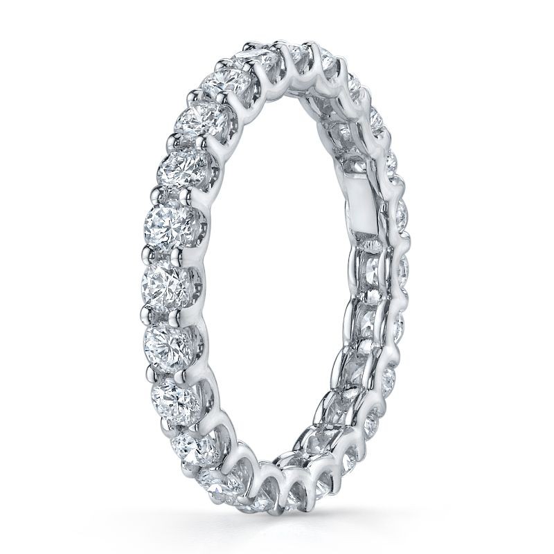 Deutsch Signature Shared Prong U Basket Diamond Eternity Band