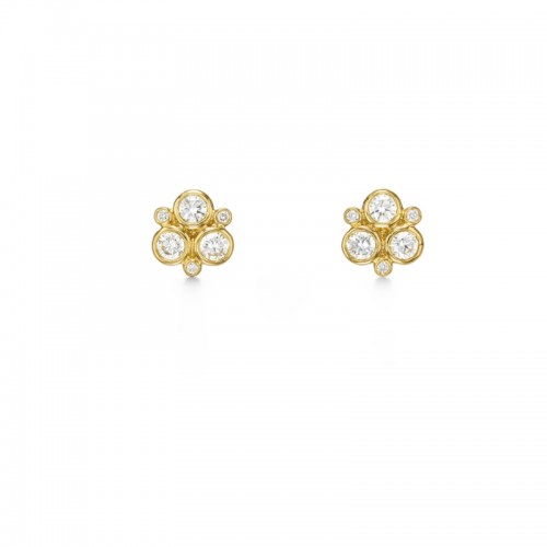 Temple St. Clair 18K Classic Diamond Trio Earring