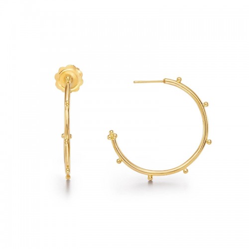 Temple St. Clair 18K Granulated Hoops