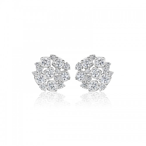 Bezel Set Confetti Stud Earrings