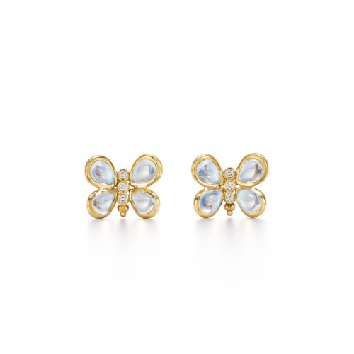 Temple St. Clair 18K Piccola Luna ButterflY Post Earrings