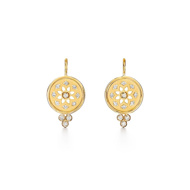 Temple St. Clair 18K Mandala Cutout Earrings