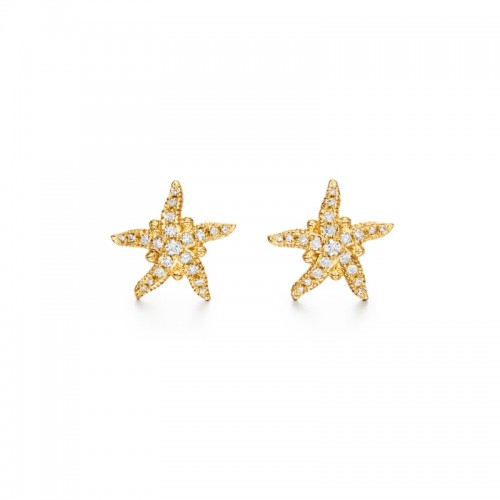 Temple St. Clair 18K Diamond Sea Star Earrings