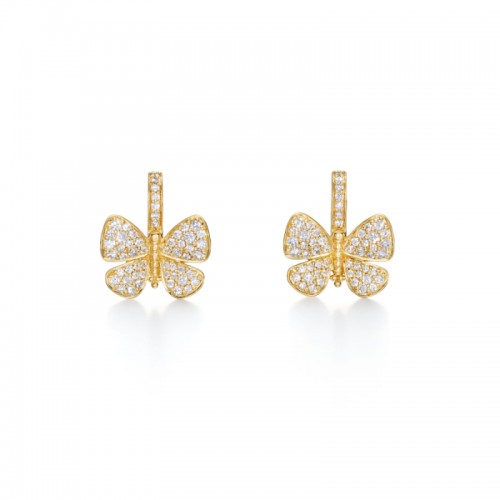 Temple St. Clair 18K Snow Butterfly Earring
