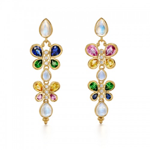 Temple St. Clair 18K Precious Flutter Earrings