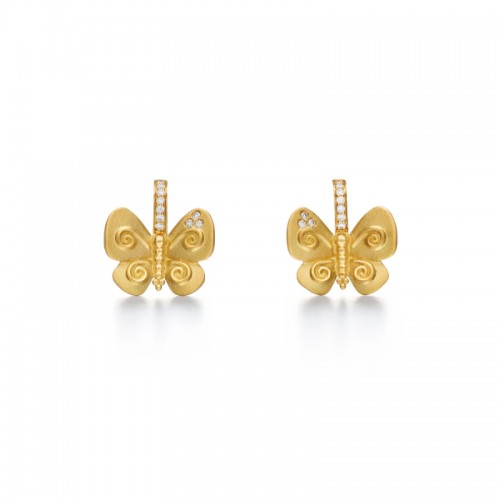 Temple St. Clair 18K Golden Butterfly Earring