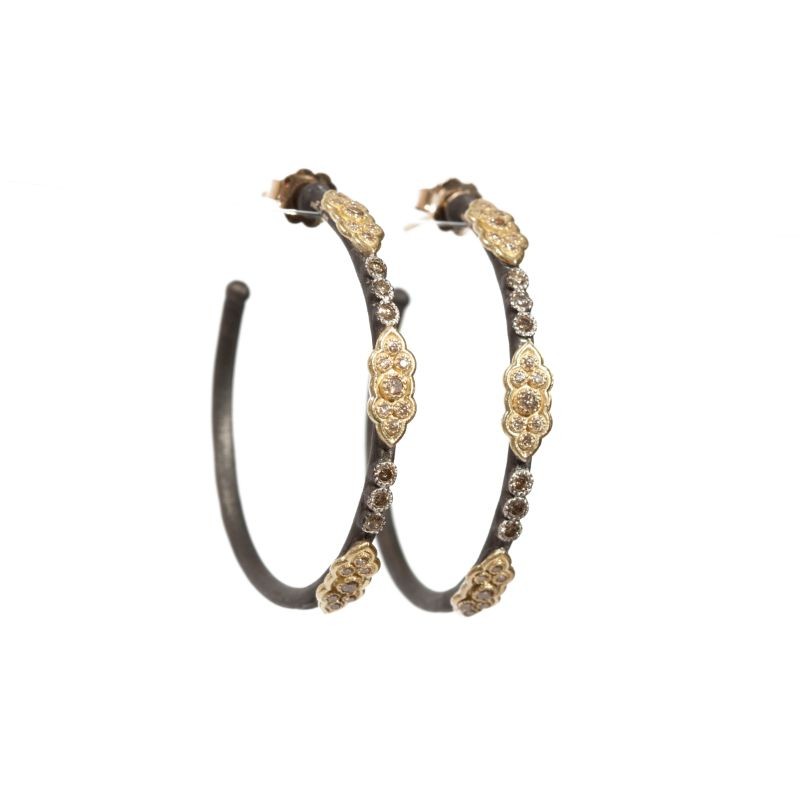 Old World 35Mm Scroll Hoop Earrings