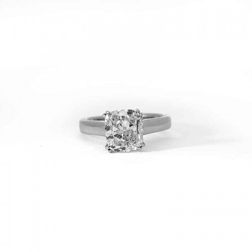18K White Gold Solitaire Setting Size