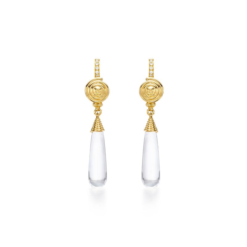 Temple St. Clair 18K Spiral Amulet Drop Earrings