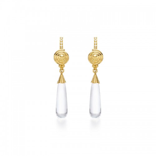 Temple St. Clair 18K Spiral Amulet Drop Earrings