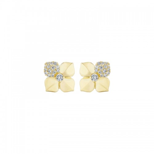 Single Pedal Small Flower Stud Earrings