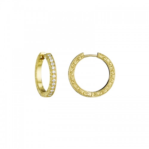 Small Diamond Hoops (18MM)