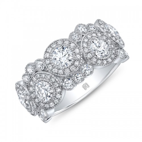 Rahaminov White Gold Pave Diamond Bubble Ring