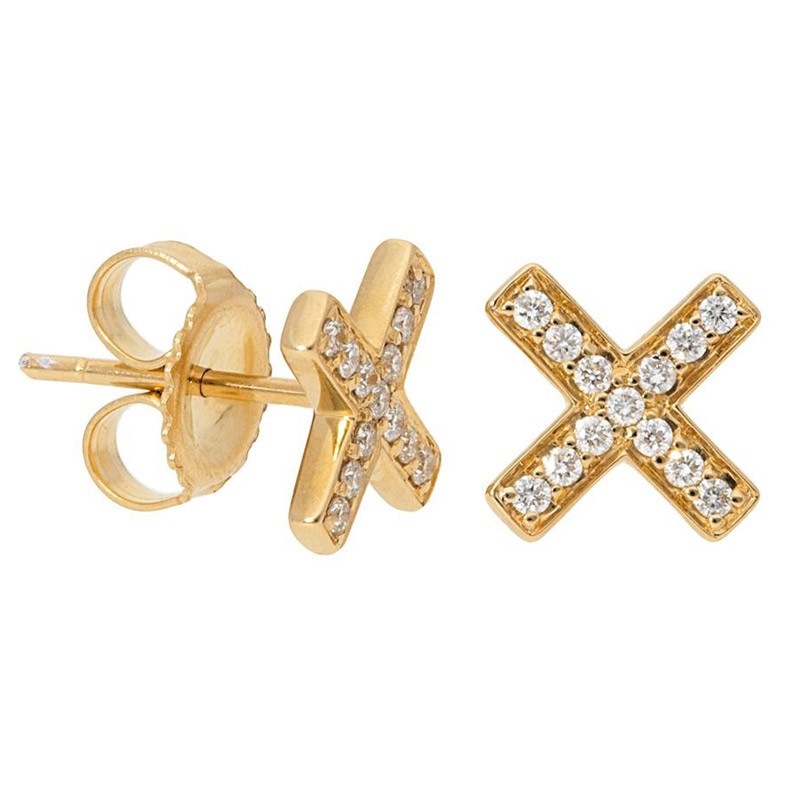 Deutsch Signature X Diamond Pave Stud Earrings