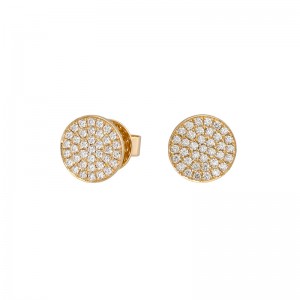 Jye's Pave Circle Stud Earrings