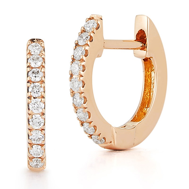 Deutsch Signature Small Diamond Huggie Earrings