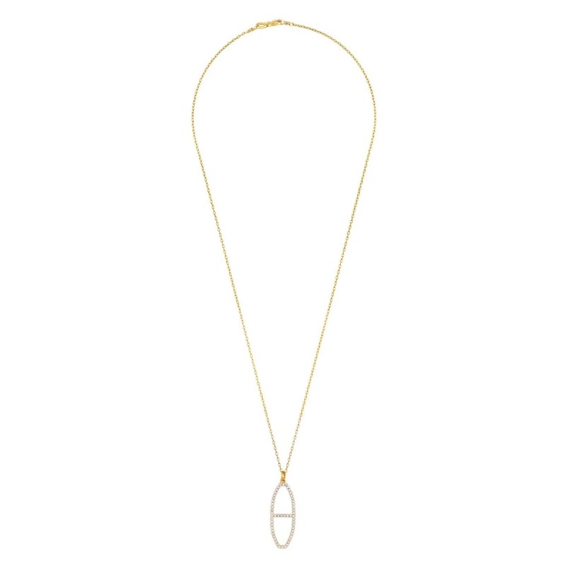 Vincent Peach Large Diamond Kingston Charm Necklace