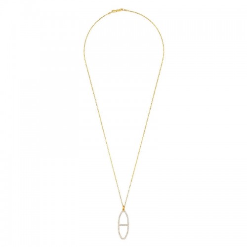 Vincent Peach Large Diamond Kingston Charm Necklace