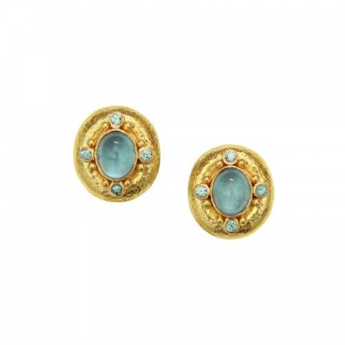 Aquamarine and Blue Zircon Earrings