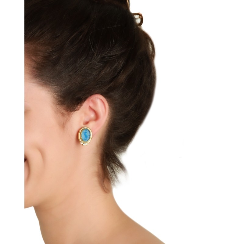 Venetian Glass Intaglio 'Surn' Earrings