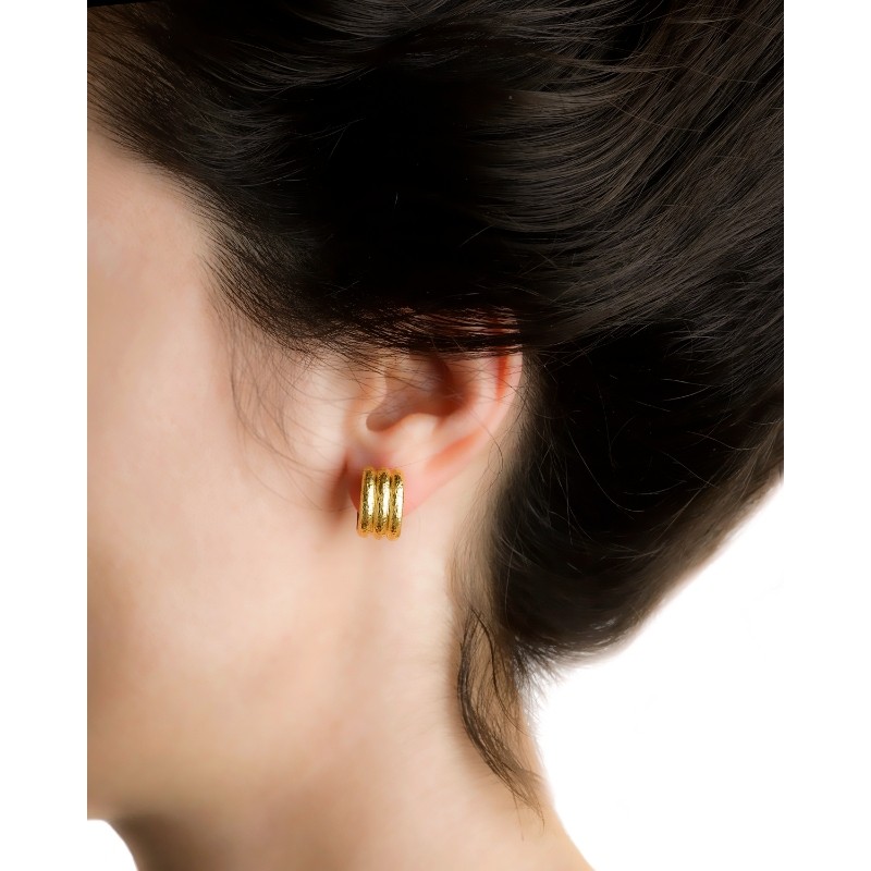 Banded Hoop Earrings