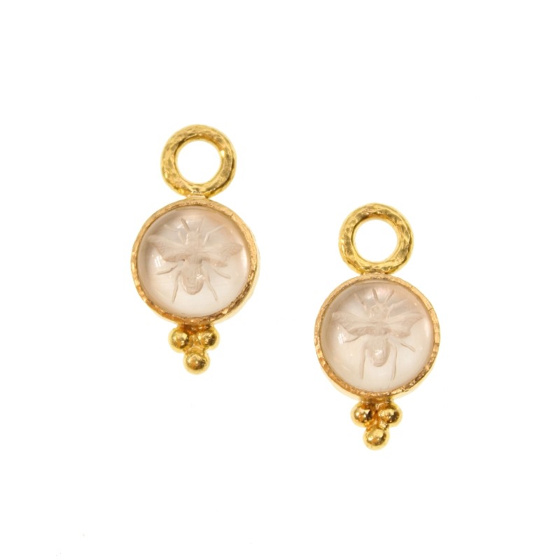 Rock Crystal 'Bee' Earring Charms