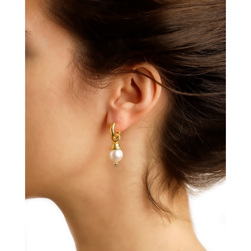 Pearl and Diamond Earring Pendants