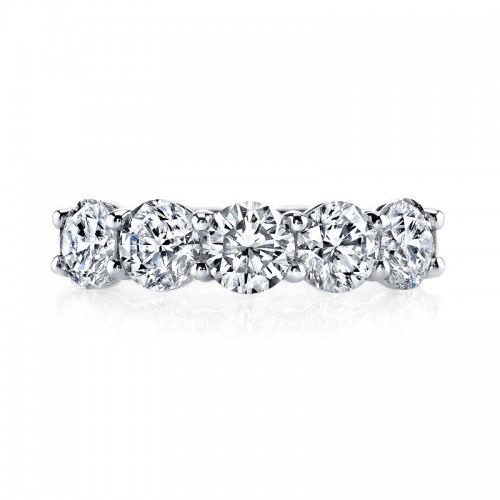Deutsch Signature 5 Round Diamond Shared Prong Basket Set Band