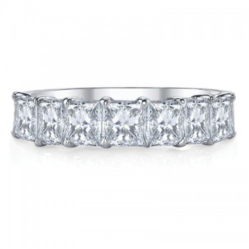 Deutsch Signature 7 Princess Diamond Shared Prong Basket Set Band