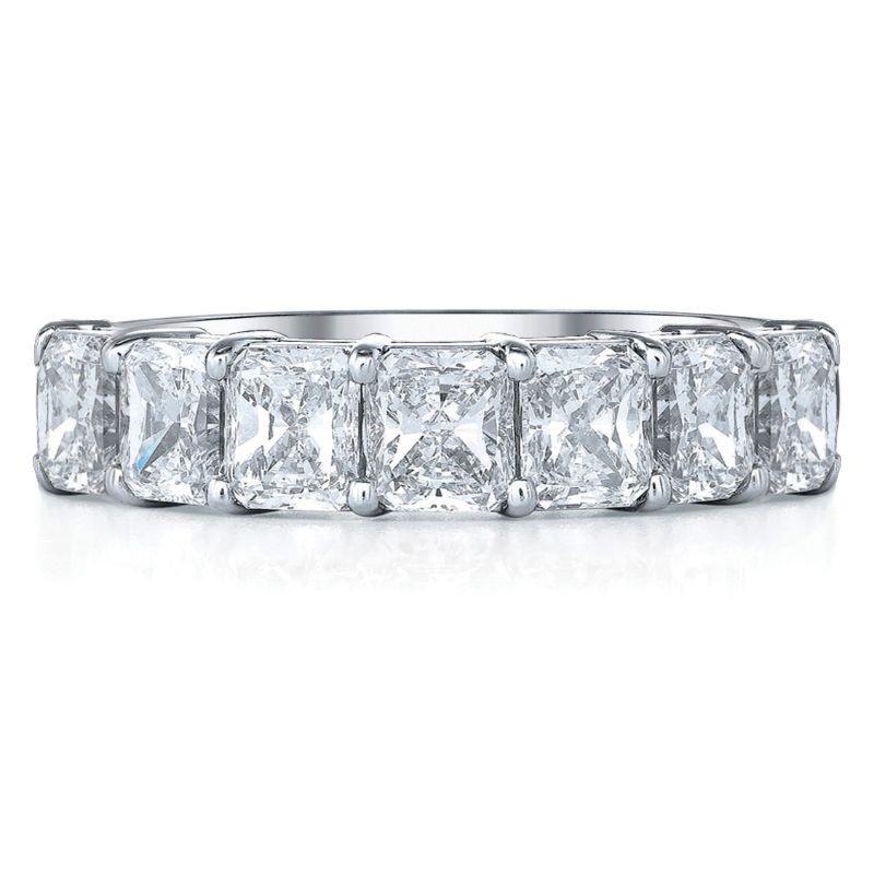 Deutsch Signature 7 Radiant Diamond Shared Prong Basket Set Band