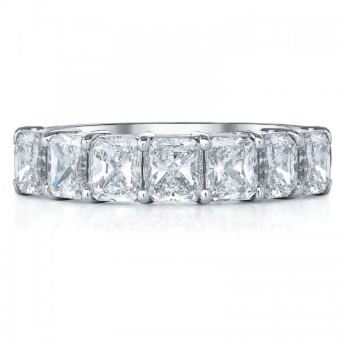 Deutsch Signature 7 Radiant Diamond Shared Prong Basket Set Band