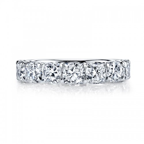 Deutsch Signature 7 Cushion Diamond Shared Prong Basket Set Band