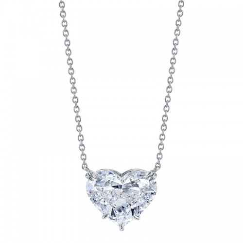 Norman Silverman Diamond Heart Shape Solitaire Necklace Available In Different Carat Weights