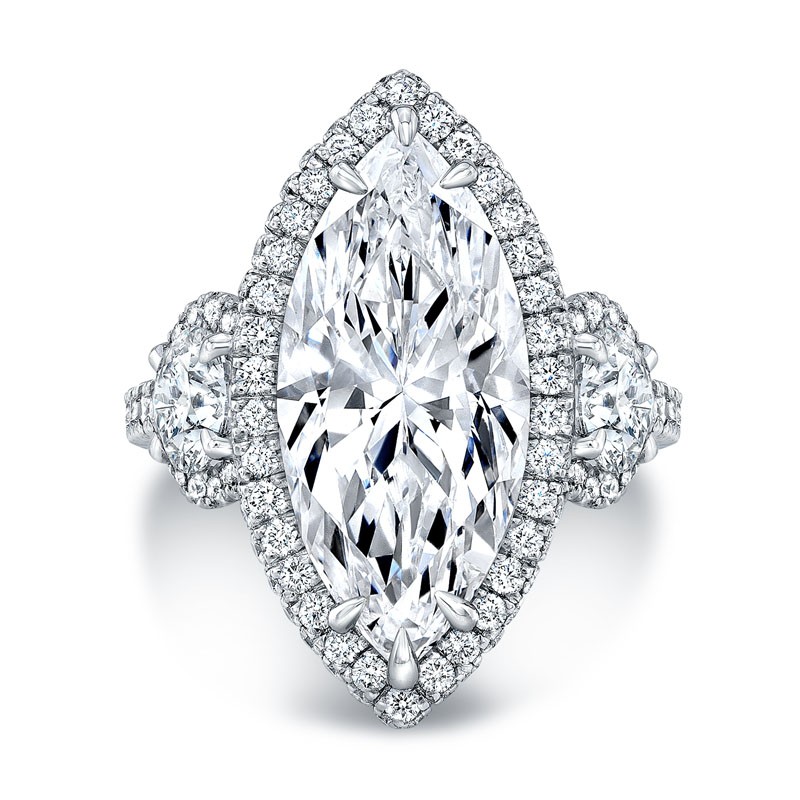 Norman Silverman Diamond Halo Engagement Ring