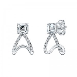 Norman Silverman Diamond Huggie Earrings