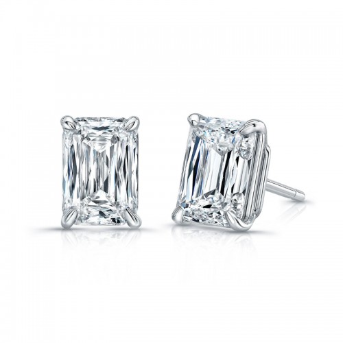 Norman Silverman Round Cornered Modified Brilliant Cut Diamond Studs