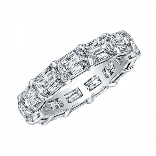 Norman Silverman Round Cornered Modified Brilliant Cut Eternity Band East-West