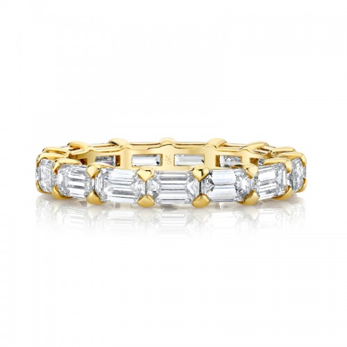 Norman Silverman East West Emerald Cut Eternity Band