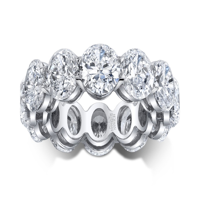 Norman Silverman 13.09 Oval Cut Diamond Eternity Band