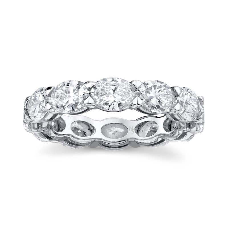 Norman Silverman East-West Oval Cut Eternity Band