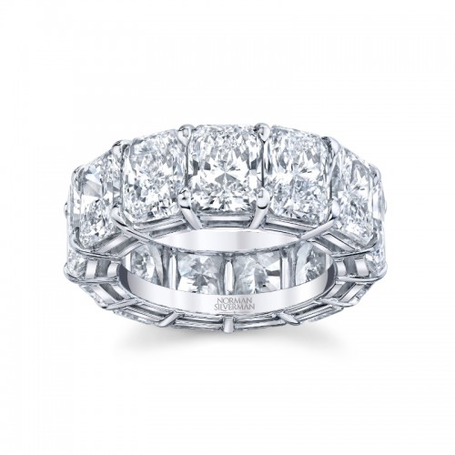 Norman Silverman 22.17 Carat Radiant Cut Diamond Eternity Band
