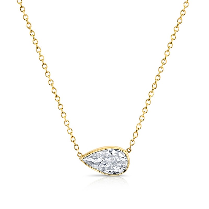 Norman Silverman 2.03 Carat 18K Yellow Gold Bezel Pendant