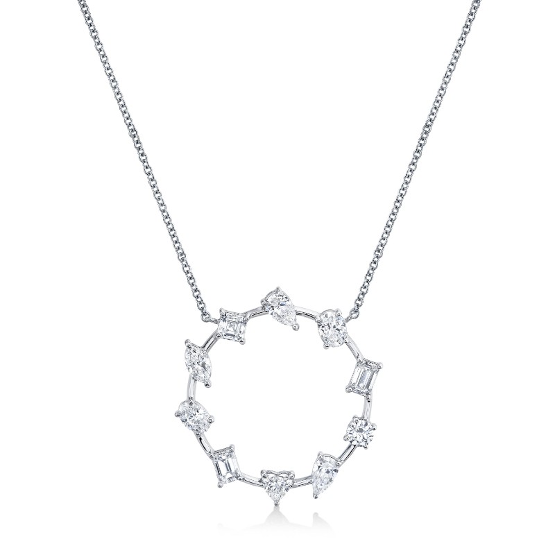 Norman Silverman Circle Of Shapes Diamond Pendant