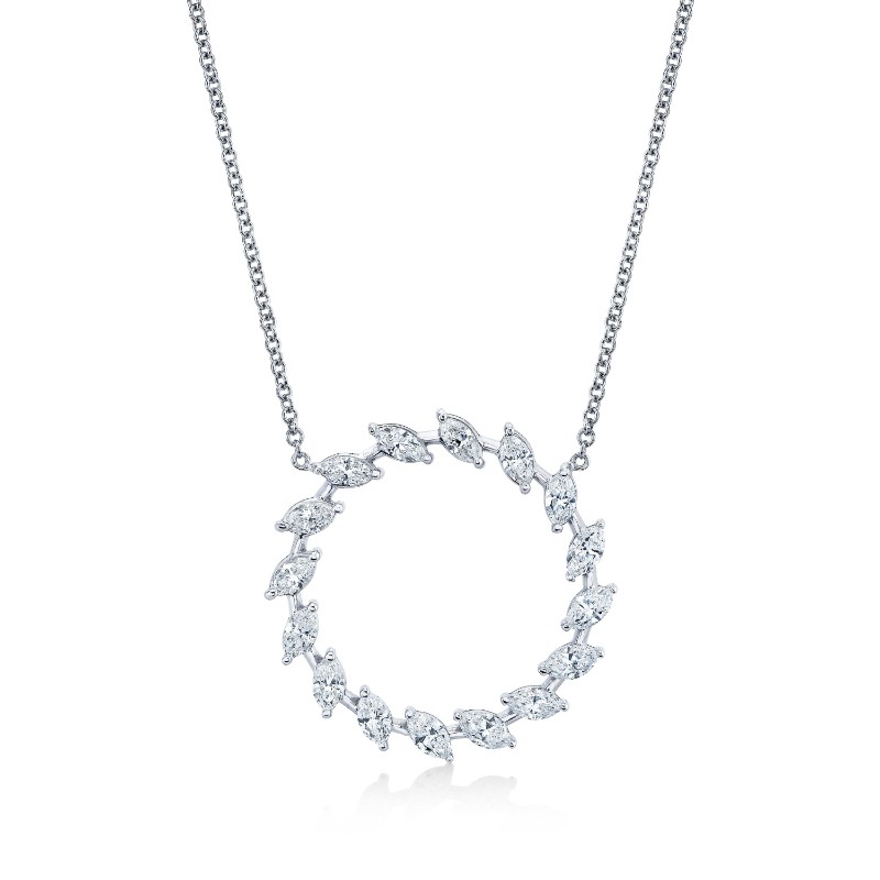 Norman Silverman Marquise Diamonds Eternity Pendant