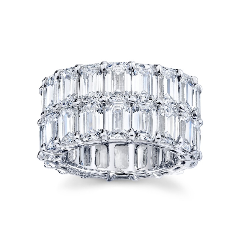 Norman Silverman Double Row Diamonds Eternity Band