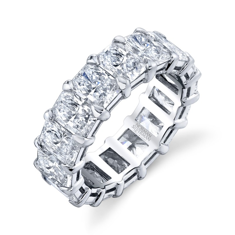 Norman Silverman 8.8 Radiant Cut Diamond Eternity Band