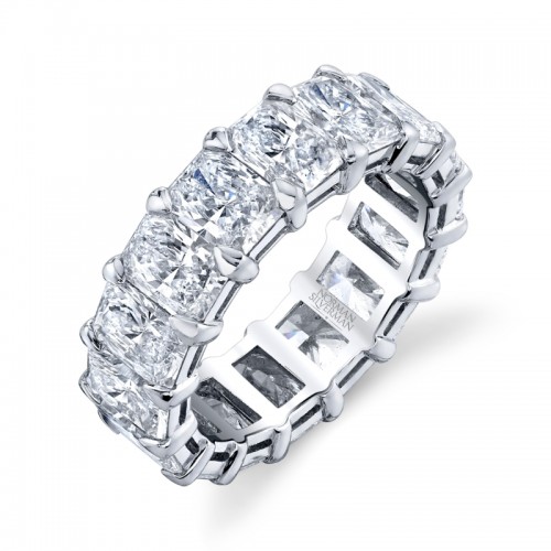 Norman Silverman 8.8 Radiant Cut Diamond Eternity Band