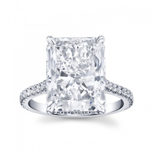 Norman Silverman 8.42 Carat Radiant Cut Diamond Ring