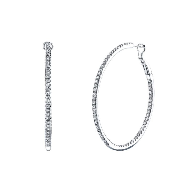 Deutsch Signature Round Micro Wire/Micro Set Hoop Earrings