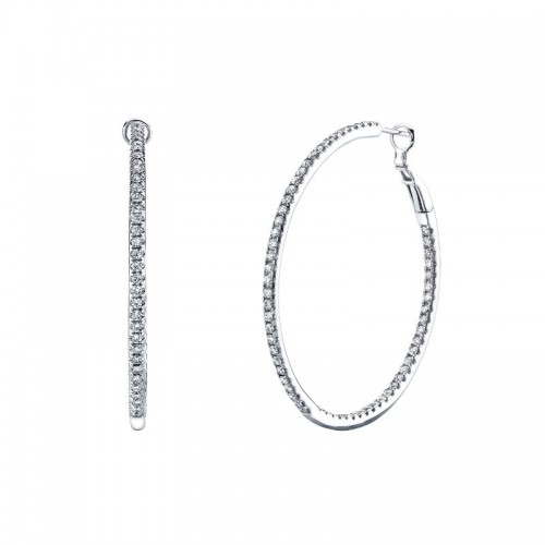 Deutsch Signature Round Micro Wire/Micro Set Hoop Earrings